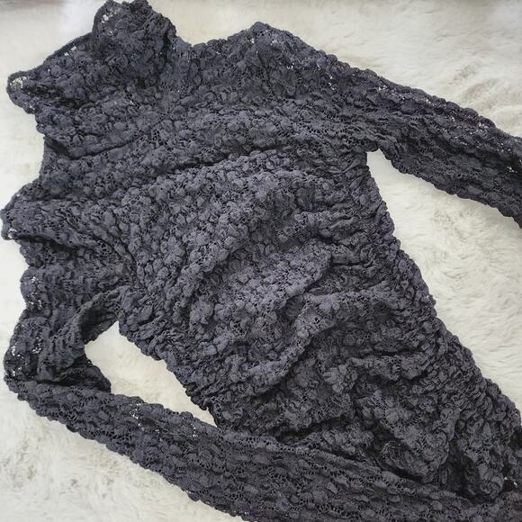 NEW Free People Intimately Free Black Lace Day and Night Long Sleeve Bodysuit - Picture 5 of 13